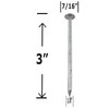 3”- 10d - SMOOTH SHANK ALUMINUM - 8 Gauge -