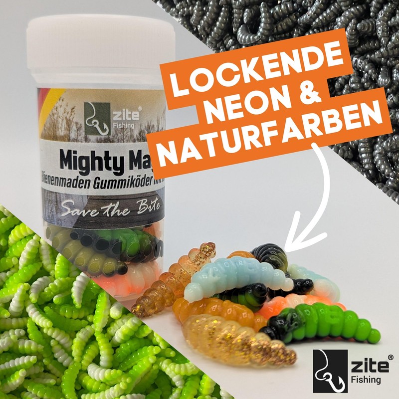 Zite Fishing Mighty Mag Mix 12 Pieces - Bee Maggots