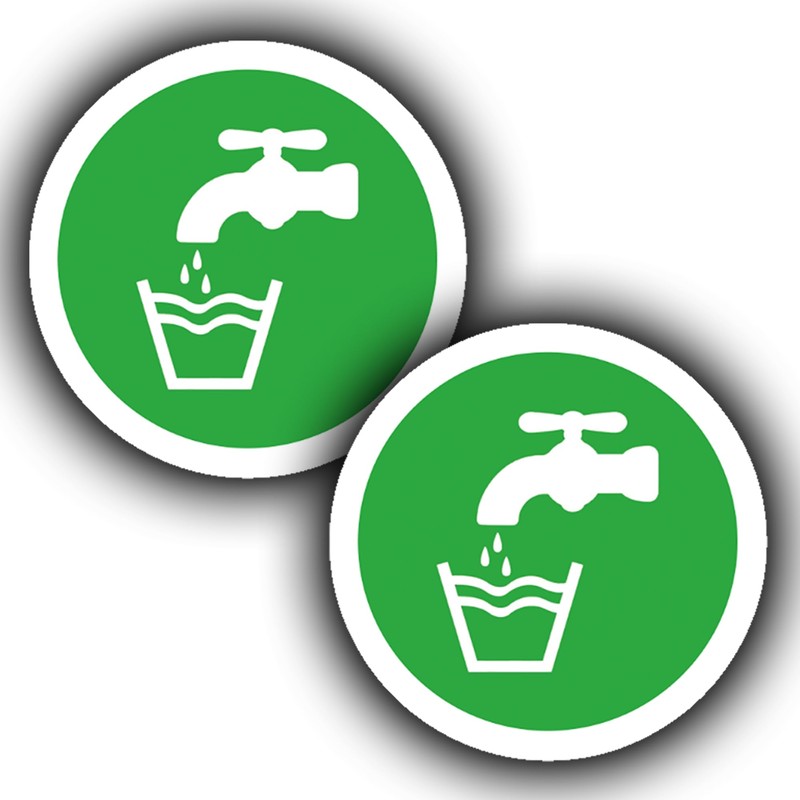 6 Pack - Drinking Water Allowed Stickers – Waterproof Sticker