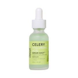 Sweet Chef Celery + Hyaluronic Acid Serum Shot - Hydrating Serum for Glowing Skin - Moisturizing, Skin Brightening & Pore Minimizer Niacinamide Serum - Vegan Antioxidant Serum for Face (1 fl oz)