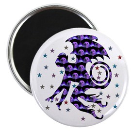 CafePress Flying Monkey Skulls 2.25 Magnet (10 Pack) 2.25" Round Magnet (10 pack)