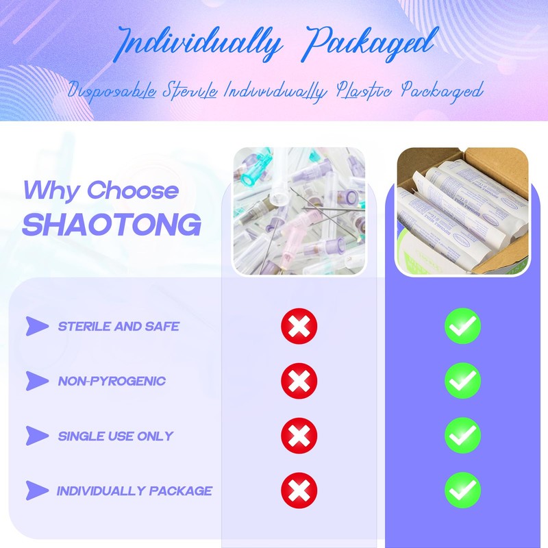 SHAOTONG 23 Gauge 1.5 Inch Luer Lock Accessories Disposable Lab