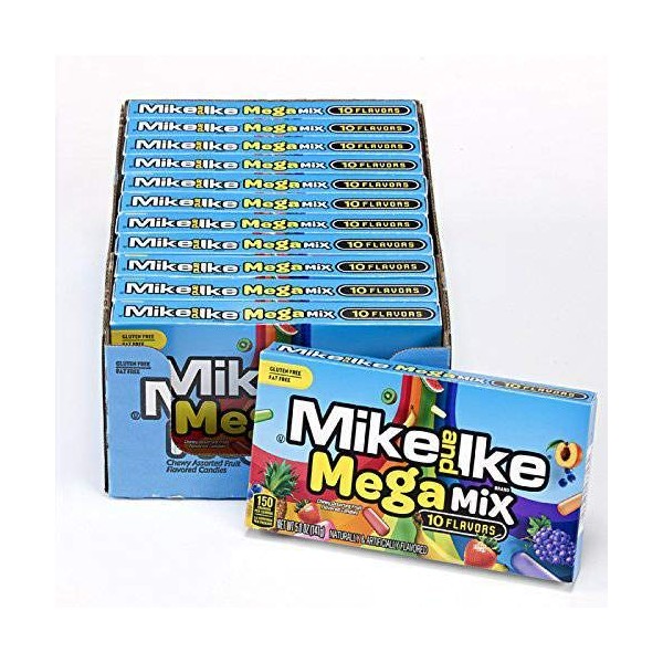 Mike and Ike Mega Mix 5 Ounce Theater Box (Pack of 12)