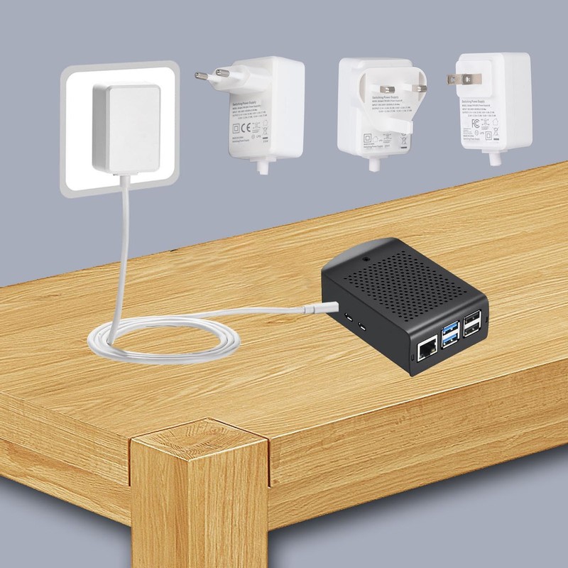 for Pi 5 Power Supply 5.1V 5A 27W PD USB