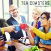 Destination Vinyl 4 Set - Pretty Yellow Orange Ombre Coasters