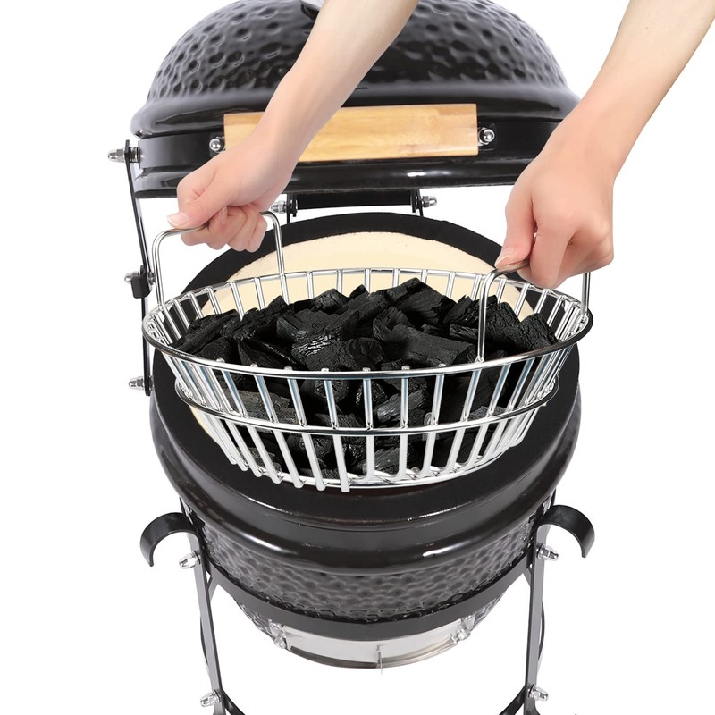 Charcoal Basket, Grill Ash Basket for Big Green Egg Large,