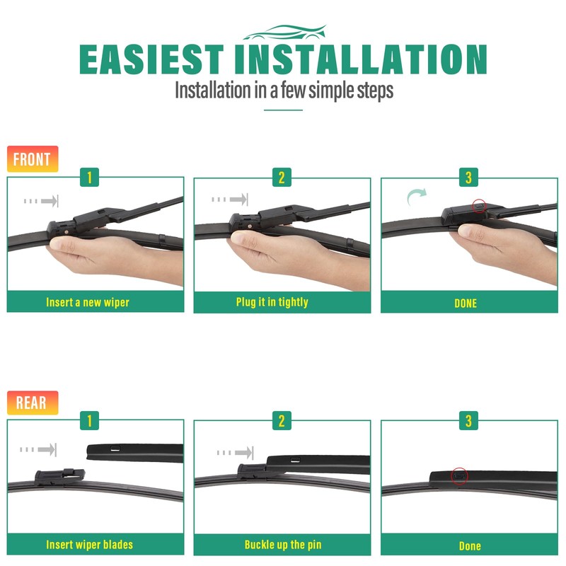 28" 18" 12" Windshield Wiper Blades Replacement for VW ID.4