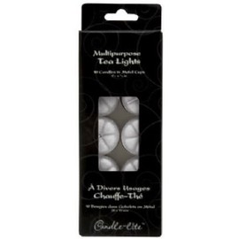 Candle-LITE Company 1049595 Candle-Lite White Tea Lights, 10 Pack