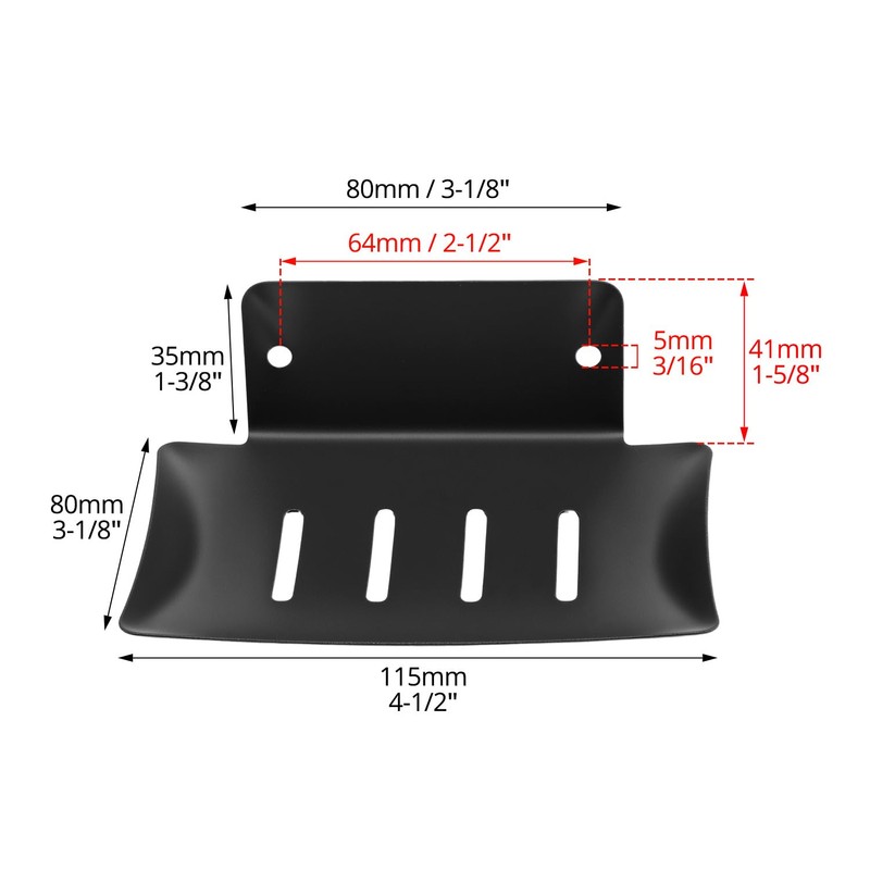 QWORK® 304 Stainless Steel Soap Dish Tray with Drain Hole