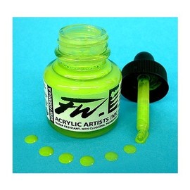 FW Acrylic Artist's Inks - Dark Green - 1oz Dropper-Top Bottle