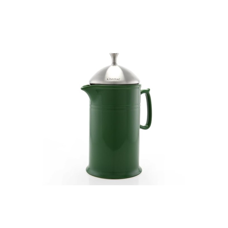 Chantal Stoneware French Press with Stainless Steel Plunger and Lid,