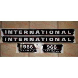 Aftermarket New Hood & Side Panel Decal Set for IH 966 Tractor International Farmall Decals