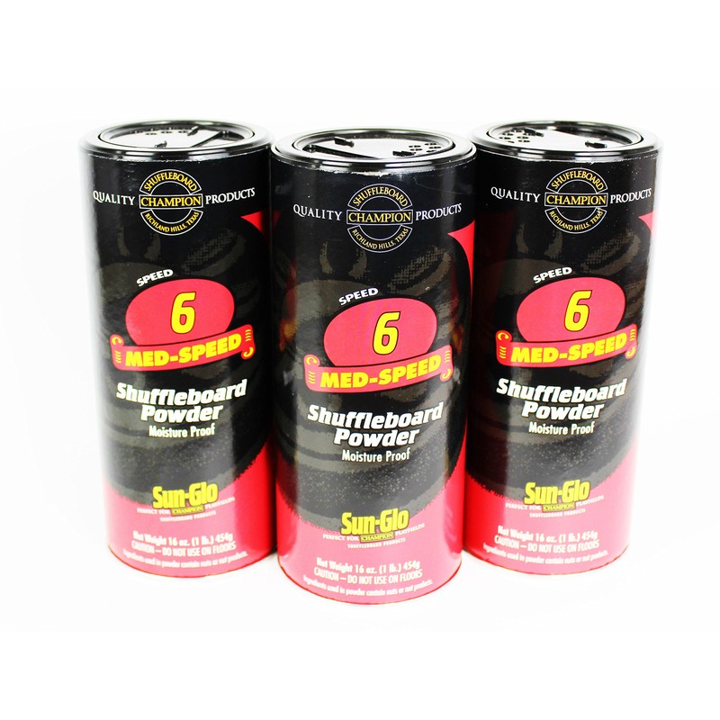 Sun-Glo Shuffleboard Powder Speed #6 - 3 Pack / Cans