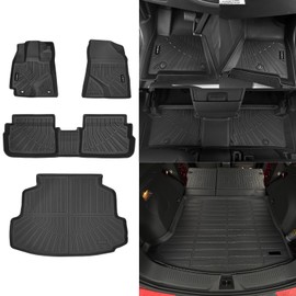 Naibeve Floor Mats for Toyota Corolla 2009-2013 - All Weather for Toyota Corolla Floor Mats Cargo Mat Trunk Liner Cargo Liner