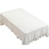 rismart Lotus Effect Linen Tablecloth Easy Care Washable White 140