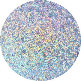 Hemway Glitter Paint Additive Glitter Crystals for Acrylic Paint, Interior & Exterior Walls, Wood, Varnish, Furniture, Matte, Gloss, Satin, Silk - 100g / 3.5oz - Silver Holographic Fibre