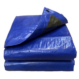 Tarpaulins Direct 3.0m x 2.5m Heavy Duty 110gsm Blue/Green Tarpaulin Durable Waterproof Sheet Cover with Reinforcved Eyelets