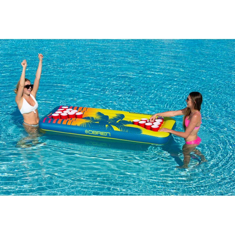 O'Brien Pong Floating Raft for River, Lake, Pool Float with