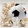Leowefowa Soccer Round Photography Backdrop 7.2x7.2ft Soccer Field Football Fan