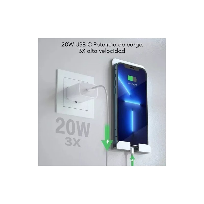 Eco R. 2 Set Combo Cargador Celular Carga Rápida Cubo