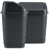 KADAX Rubbish Bin with Swing Lid, Waste Bin with Lid,