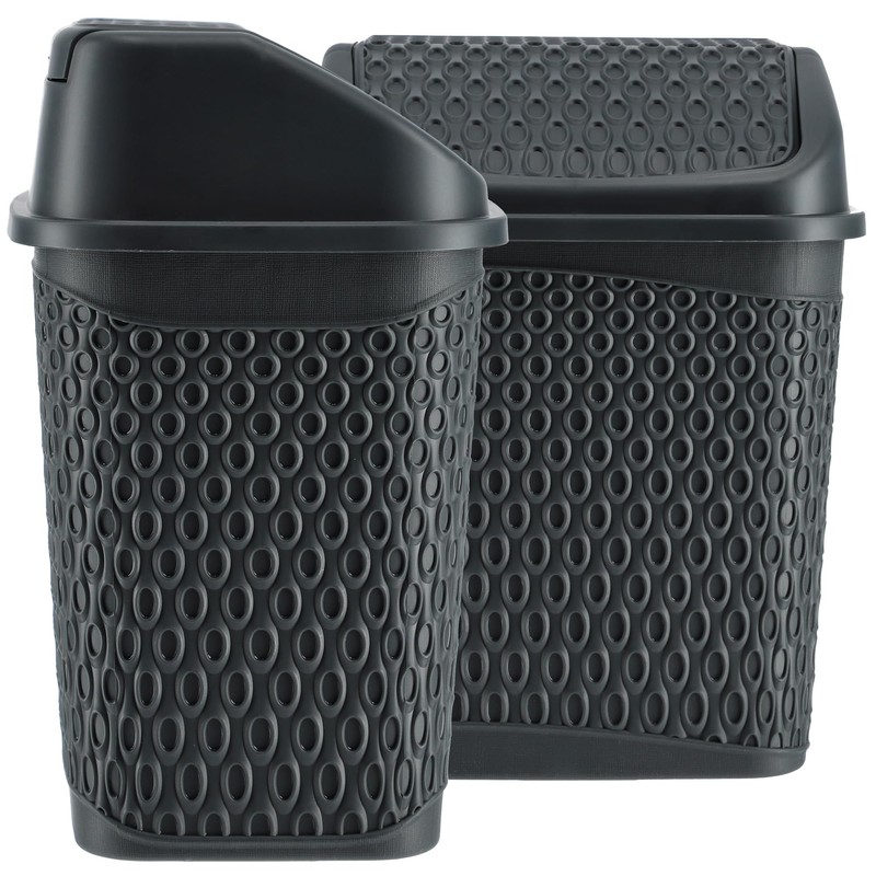 KADAX Rubbish Bin with Swing Lid, Waste Bin with Lid,