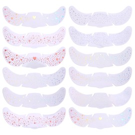 lasuroa 12pcs Glitter Freckles Temporary Face Tattoos, Waterproof Sparkle Fake Freckle Stickers Shimmery Speckles Makeup Patches for Women Cosplay Carnival Party Festive