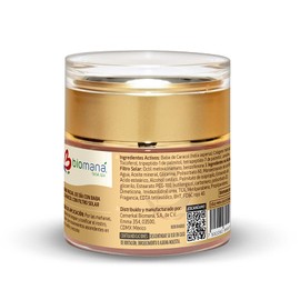 Biomaná Crema Facial con Baba de Caracol, Uso de Día con Filtro Solar 50 g Calidad Profesional, Ideal para Cutis Cansado, Desvitalizado y con Líneas de Expresión