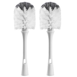 Bottle Brush Replacement Head for OXO Bottle Brush Tot Only, 2 Pack Bottle Brush Refills, Dual Bristle Design for Baby Bottles, Water Bottles, Glasswa