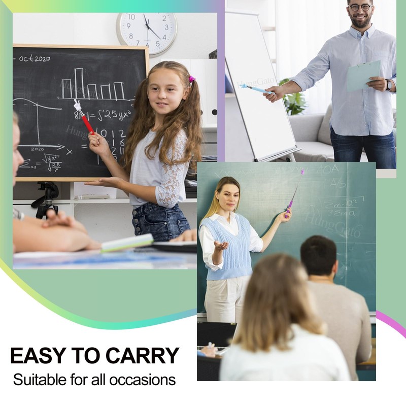 HungGato 2 Pcs Telescopic Teacher Pointer Stick, Retractable Finger Pointer