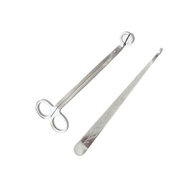 GMFanwu Candle Wick Trimmer and Snuffer Set, 7.09 inch Scissors with Hook, Stainless Steel