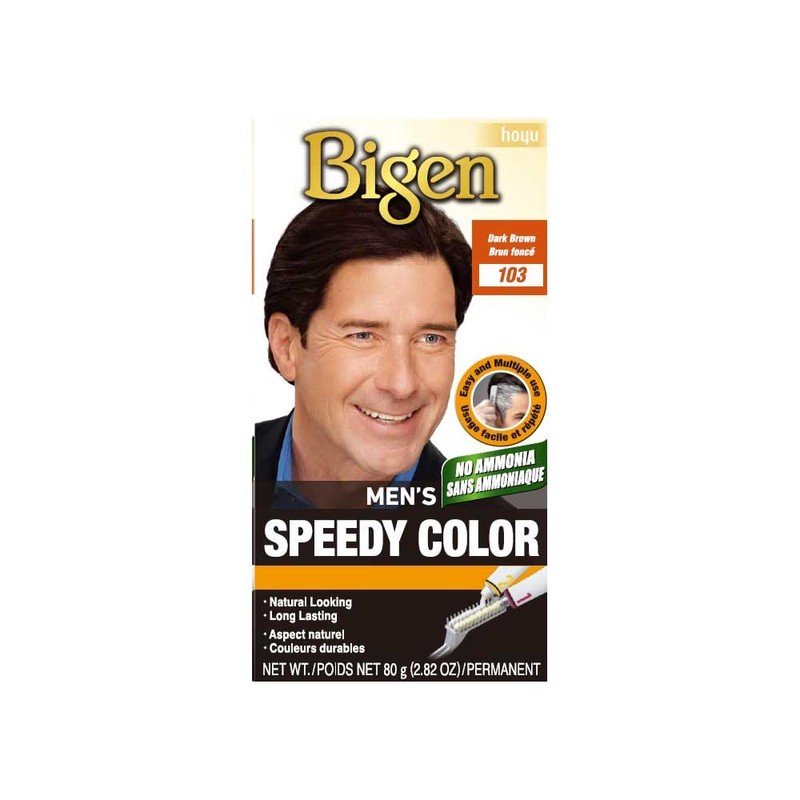 Bigen Men’s Speedy Color 103 Dark Brown - 3 Pack