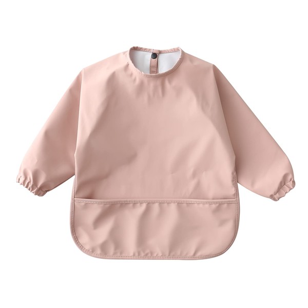 GZMM Waterproof Baby Bibs,Infant Toddler Long Sleeve Feeding Bib With