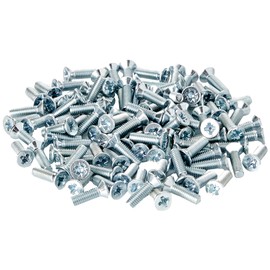 Countersunk Machine Screws/Bolts Zinc Plated Pozi Csk Head M3.5 3.5mm x 12mm (Pack of 100)