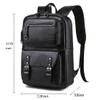 CHAO RAN Leather Backpack For Men Business Laptop Backpack Waterproof