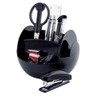 Pavo Rotating Desk Organiser with 9 Stationery Accessory Set, Black