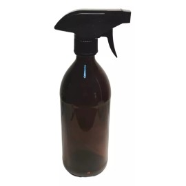 MELIARS Botella 500 Ml Ámbar Con Pistola Atomizador Negro ( 10 Pzs)