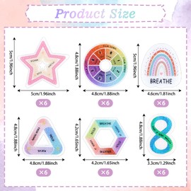 36 Pcs Calm Strips for Anxiety Sensory Stickers, Reusable Tactile Rough Textured Calming Stickers, Sensory Calming Strips for Adult Teens Office School Stress Anxiety Relief Items Classroom Must Haves