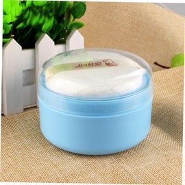 Beaupretty Set of 2 Bath Powder Puff Box with Sifter Empty Body Powder Container for Home and Adults Durable and Skin-friendly Material