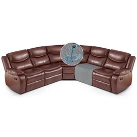 KinCam Waterproof Recliner Sectional Couch Covers, Oversized Reclining Sofa Covers for L Shape Couch, Non Slip Couch Cover for Sofa Washable Slipcover (1 Seat Couch Cover, Light Gray)