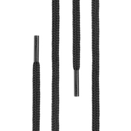Di Ficchiano high quality shoe laces, round laces for work shoes and trekking, shoes made of 100% polyester, diameter 4.5 mm, 27 colours, length 70 cm – 220 cm 4.5 mm, 27 colours, lengths 70 - 220 cm. - Black , size: 170 cm