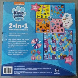 TCG Blue's Clues 2-in-1 Double Sided Board Game Nickelodeon Find & Seek Ups & Downs