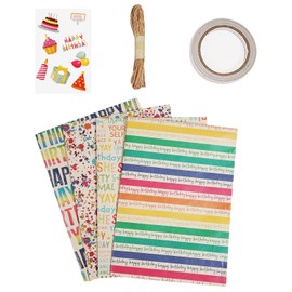 1 Set of Birthday Gift Packaging Kraft Paper Set, Recyclable and Environmentally Friendly Gift Paper, Suitable for Holiday Flowers and Retro Gift Box Packaging