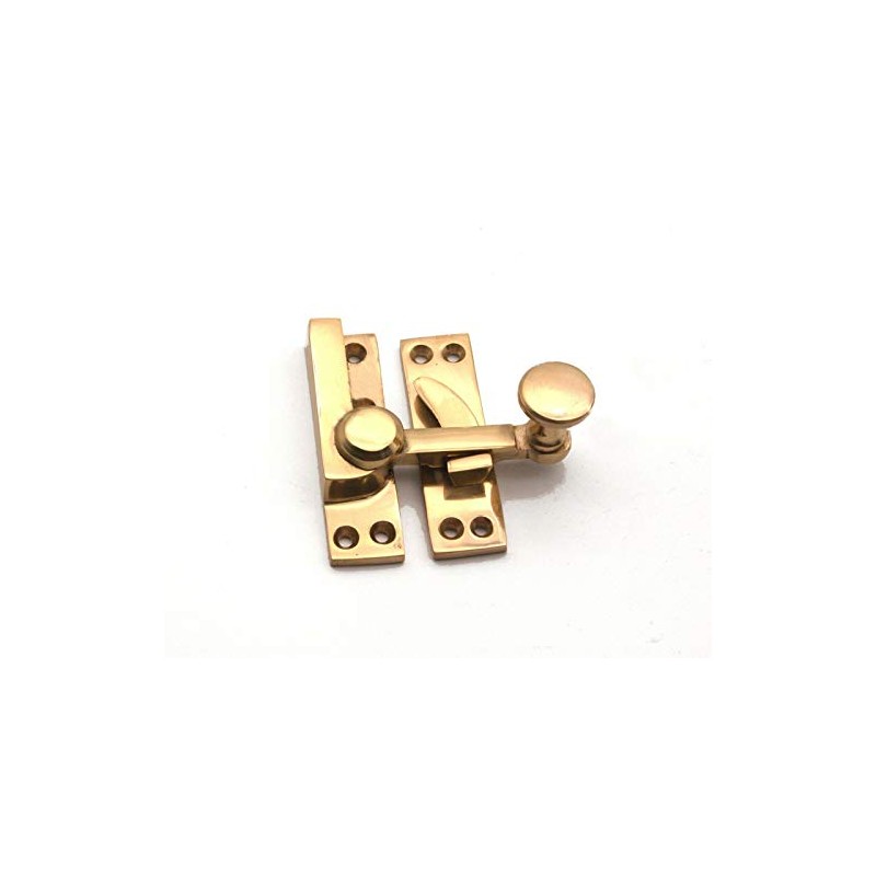 Victorian Sliding Sash Window Catch Quadrant Arm Latch Fastener Brass