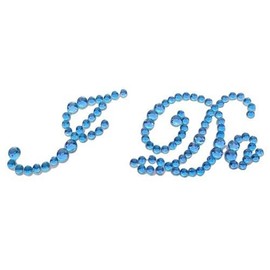 Set of Crystal I Do & Me Too Wedding Shoe Stickers For Your Wedding Shoes, Great Wedding day gift Novelty Gift (BLUE I DO)
