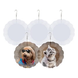 10 Pack 10 Inch Sublimation Wind Spinner Blanks Aluminum Wind Spinner Sublimation Blanks 10 Inch for Indoor and Outdoor Ornaments