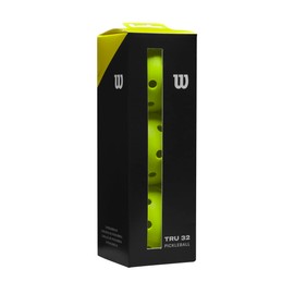 Wilson Pallina TRU 32 Indoor, Confezione da 3 Palline da Pickleball, 32 fori, Rimbalzo Costante