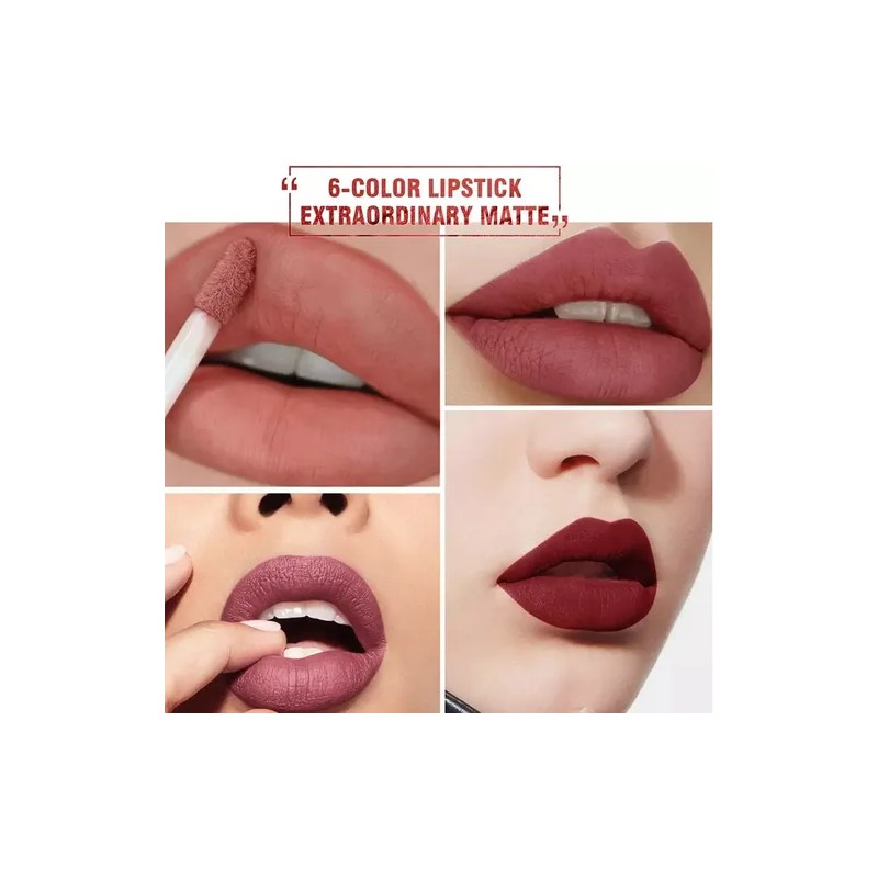 Set de 6 labiales Z Lápiz Labial color rosa mate