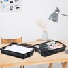 Yuright 6 Packs Plastic Stacking A4 Paper Storage Basket Tray,