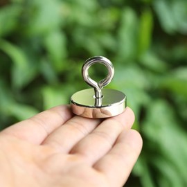 Neosmuk Fishing Magnet, 1.42 inches Magnet 150lb Strong Magnet Heavy Duty for Remover, Super Neodymium High Power Magnet with Handle for Tag, Shop, Lifting and Pick up